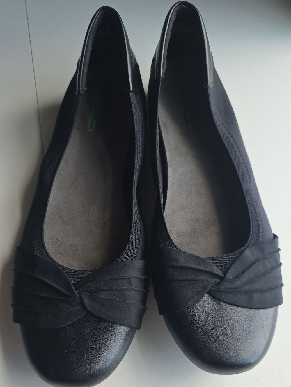 BareTraps Black Slip-On Ballet Flats with Knotted Toe Detail